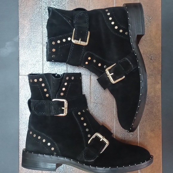 Steven by Steve Madden Black Suede Zephyr Boots - Size 6.5 NWOT - Picture 1 of 8